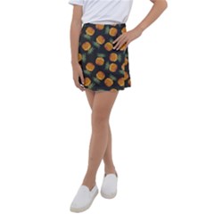 Pineapple Background Pineapple Pattern Kids  Tennis Skirt by Wegoenart