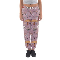 Mushrooms Autumn Fall Pattern Seamless Decorative Women s Jogger Sweatpants by Wegoenart