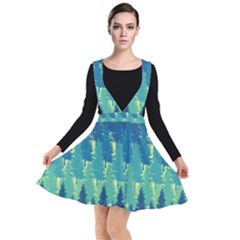 Christmas Trees Pattern Digital Paper Seamless Plunge Pinafore Dress