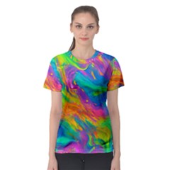 Marble Art Pattern Women s Sport Mesh Tee