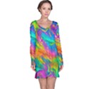 Marble Art Pattern Long Sleeve Nightdress View1