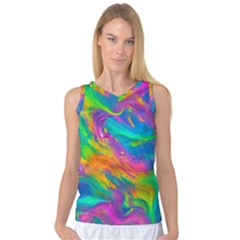 Marble Art Pattern Women s Basketball Tank Top by GardenOfOphir