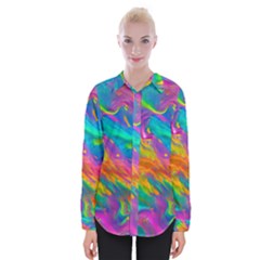 Marble Art Pattern Womens Long Sleeve Shirt