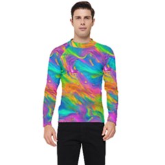 Marble Art Pattern Men s Long Sleeve Rash Guard by GardenOfOphir