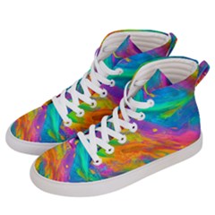 Marble Art Pattern Women s Hi-top Skate Sneakers by GardenOfOphir