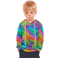 Marble Art Pattern Kids  Overhead Hoodie by GardenOfOphir