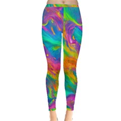 Marble Art Pattern Inside Out Leggings by GardenOfOphir