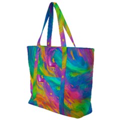 Marble Art Pattern Zip Up Canvas Bag by GardenOfOphir