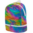 Marble Art Pattern Zip Bottom Backpack View1