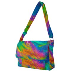 Marble Art Pattern Full Print Messenger Bag (l) by GardenOfOphir