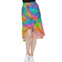 Marble Art Pattern Frill Hi Low Chiffon Skirt View1