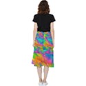 Marble Art Pattern Frill Hi Low Chiffon Skirt View2