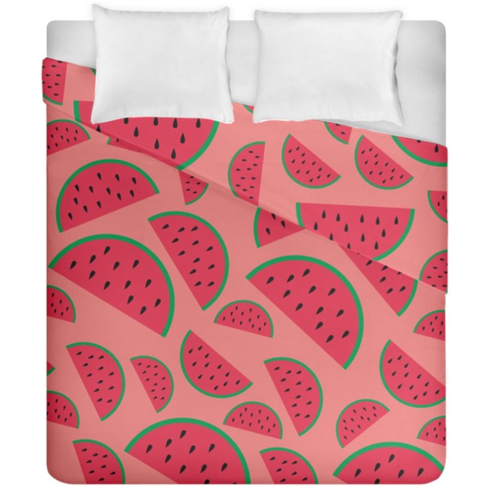 Watermelon Red Food Fruit Healthy Summer Fresh Duvet Cover Double Side (California King Size)