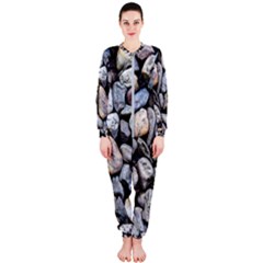 Stone Texture Nature Background Rocks Pebbles Onepiece Jumpsuit (ladies)