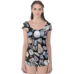 Stone Texture Nature Background Rocks Pebbles Boyleg Leotard  by Wegoenart