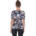 Stone Texture Nature Background Rocks Pebbles Shoulder Cut Out Short Sleeve Top View2