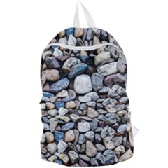 Stone Texture Nature Background Rocks Pebbles Foldable Lightweight Backpack by Wegoenart