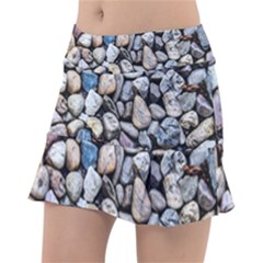 Stone Texture Nature Background Rocks Pebbles Classic Tennis Skirt by Wegoenart