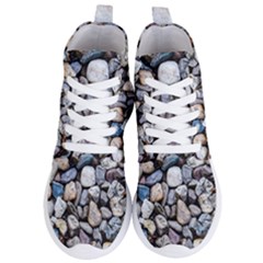 Stone Texture Nature Background Rocks Pebbles Women s Lightweight High Top Sneakers by Wegoenart