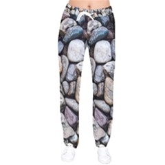 Stone Texture Nature Background Rocks Pebbles Women Velvet Drawstring Pants