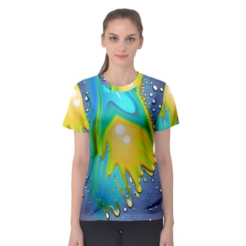 Liquid Background Women s Sport Mesh Tee by GardenOfOphir