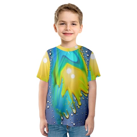 Liquid Background Kids  Sport Mesh Tee by GardenOfOphir