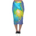 Liquid Background Velvet Midi Pencil Skirt View2