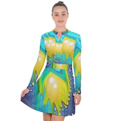 Liquid Background Long Sleeve Panel Dress by GardenOfOphir