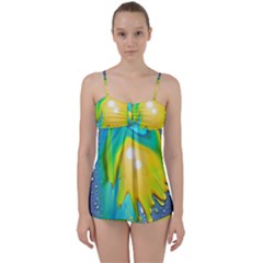 Liquid Background Babydoll Tankini Set by GardenOfOphir