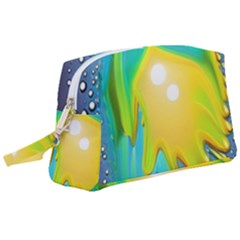 Liquid Background Wristlet Pouch Bag (large) by GardenOfOphir