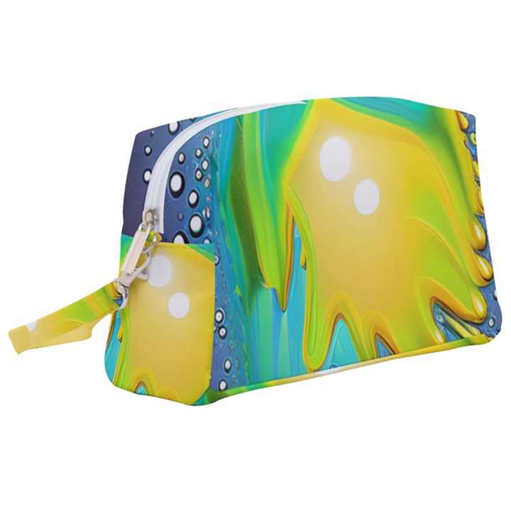 Liquid Background Wristlet Pouch Bag (Large)