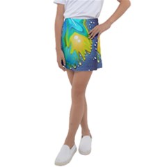 Liquid Background Kids  Tennis Skirt by GardenOfOphir