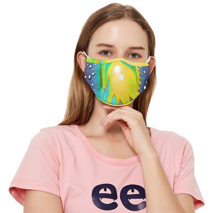 Liquid Background Fitted Cloth Face Mask (Adult)