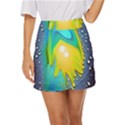 Liquid Background Mini Front Wrap Skirt View1