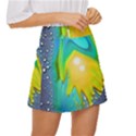 Liquid Background Mini Front Wrap Skirt View3