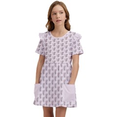 Devil Kids  Frilly Sleeves Pocket Dress