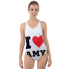 I Love Amy Cut-out Back One Piece Swimsuit by ilovewhateva