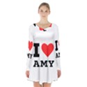 I love amy Long Sleeve Velvet V-neck Dress View1