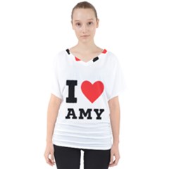 I Love Amy V-neck Dolman Drape Top by ilovewhateva