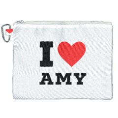 I Love Amy Canvas Cosmetic Bag (xxl) by ilovewhateva