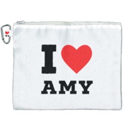 I Love Amy Canvas Cosmetic Bag (xxxl) by ilovewhateva