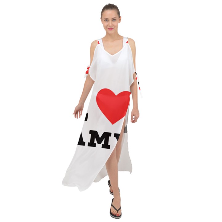 I love amy Maxi Chiffon Cover Up Dress