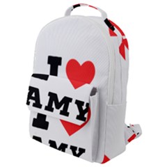 I Love Amy Flap Pocket Backpack (small) by ilovewhateva