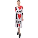 I love amy Ruffle End Midi Chiffon Dress View1