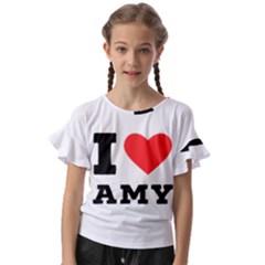 I Love Amy Kids  Cut Out Flutter Sleeves by ilovewhateva