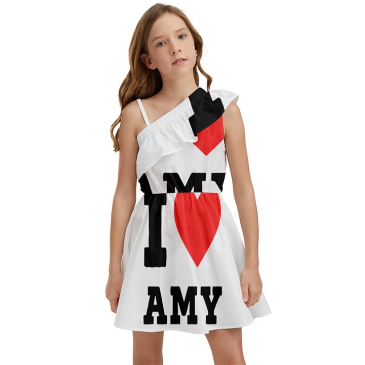 I love amy Kids  One Shoulder Party Dress