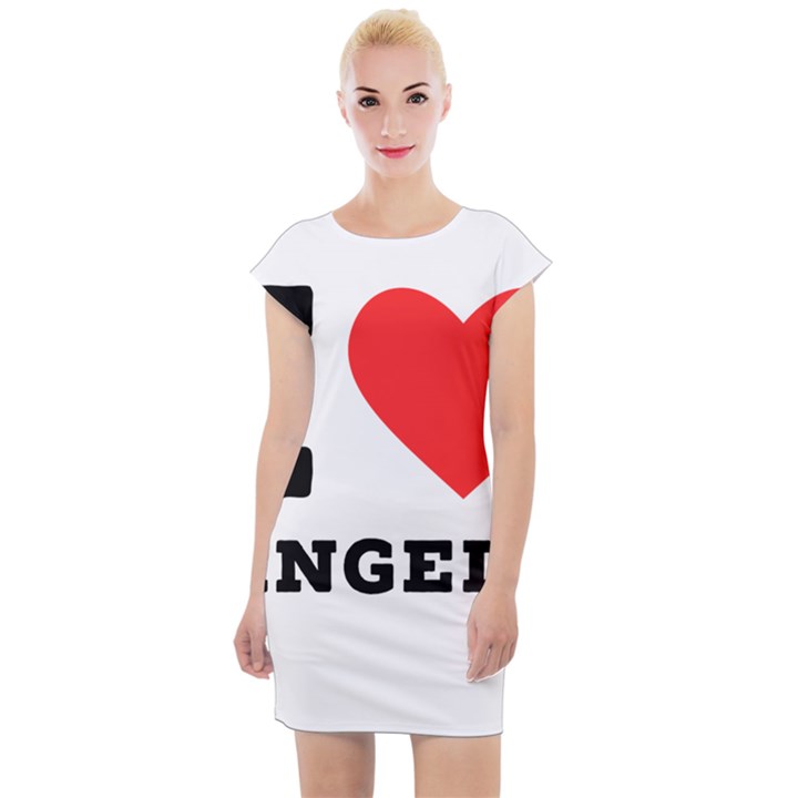 I love Angela  Cap Sleeve Bodycon Dress