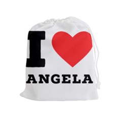 I Love Angela  Drawstring Pouch (xl) by ilovewhateva