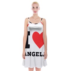 I Love Angela  Spaghetti Strap Velvet Dress by ilovewhateva