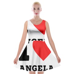 I Love Angela  Velvet Skater Dress by ilovewhateva